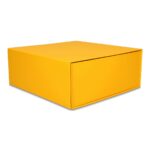Pudełko Prezentowe Silk Touch Żółte 250x250x100mm + nadruk - obrazek 2