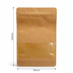 Doypack Papier Kraft 225x130x70 - 500ml - małe okienko -25 szt. - obrazek 2