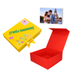 Pudełko Prezentowe Silk Touch Czerwone 250x250x100mm + nadruk