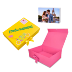 Pudełko Prezentowe Wstążka Silk Touch Magenta 245x180x80mm + nadruk