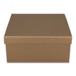Pudełko prezentowe składane 30 x 30 x 14 cm, składane złoty ciemny PREMIUM na prezent + nadruk - obrazek 5
