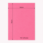 Bibuła ozdobna w arkuszach 50x70cm - Różowa Ciemna, 100 szt. - obrazek 6