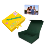 Pudełko Prezentowe, Magnetyczne - Zielone 245x180x80mm + nadruk