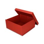 Pudełko składane EASYBOX Plus 220x220x100 czerwone + nadruk - obrazek 3