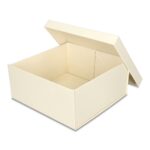 Pudełko prezentowe składane 30 x 30 x 14 cm, składane kremowe PREMIUM na prezent + nadruk - obrazek 3