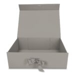 Pudełko Prezentowe Wstążka Silk Touch Szare 350x250x110mm + nadruk - obrazek 4