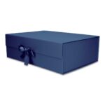 Pudełko Prezentowe Wstążka Silk Touch Granatowe 245x180x80mm + nadruk - obrazek 2