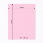 Bibuła ozdobna w arkuszach 38x50cm - Różowa Jasna, 100 szt. - obrazek 6