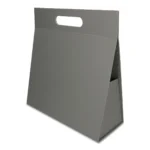 Pudełko Prezentowe Trójkąt Silk Touch Szare 250x110x240mm