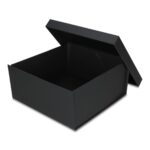 Pudełko prezentowe składane 30 x 30 x 14 cm, składane czarny matowy PREMIUM na prezent + nadruk - obrazek 3