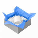 Bibuła ozdobna w arkuszach 38x50cm - Niebieska, 100 szt. - obrazek 4