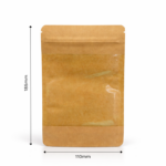 Doypack Papier Kraft 185x110x65 - 250ml - duże okienko -25 szt. - obrazek 2