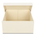 Pudełko prezentowe składane 30 x 30 x 14 cm, składane kremowe PREMIUM na prezent + nadruk - obrazek 4
