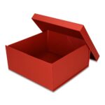 Pudełko prezentowe składane 30 x 30 x 14 cm, składane czerwone PREMIUM na prezent + nadruk - obrazek 3