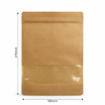 Doypack Papier Kraft 270x160x80 - 750ml - małe okienko -25 szt. - obrazek 2