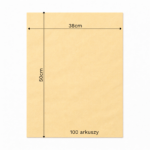 Bibuła ozdobna w arkuszach 38x50cm - Brązowa Jasna, 100 szt. - obrazek 6