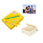 Pudełko składane EASYBOX Plus 150x150x70 Białe Kremowe + nadruk