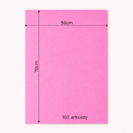 Bibuła ozdobna w arkuszach 50x70cm - Różowa, 100 szt. - obrazek 6
