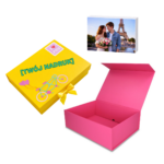 Pudełko Prezentowe, Magnetyczne - Magenta 245x180x80mm + nadruk