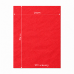 Bibuła ozdobna w arkuszach 38x50cm - Czerwona, 100 szt. - obrazek 6