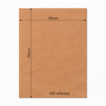 Bibuła ozdobna w arkuszach 50x70cm - Kawa Brązowa, 100 szt. - obrazek 6