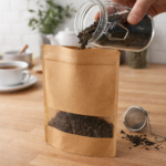 Doypack Papier Kraft 270x160x80 - 750ml - małe okienko -25 szt. - obrazek 5