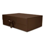 Pudełko Prezentowe Wstążka Silk Touch Brązowe  245x180x80mm - obrazek 2