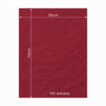 Bibuła ozdobna w arkuszach 50x70cm - Czerwone Wino, 100 szt. - obrazek 6