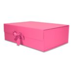 Pudełko Prezentowe Wstążka Silk Touch Magenta 350x250x110mm + nadruk - obrazek 2