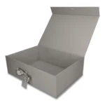 Pudełko Prezentowe Wstążka Silk Touch Szare  245x180x80mm