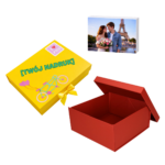 Pudełko prezentowe składane 30 x 30 x 14 cm, składane czerwone PREMIUM na prezent + nadruk