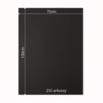 Bibuła ozdobna MG w arkuszach 75x100cm - Czarny, 250 szt. - obrazek 6