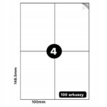 Etykiety Samoprzylepne A4 - 4xA6, 100 szt. Temi Label - obrazek 6